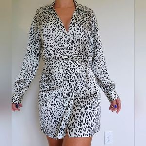 Zara brand new  small animal print wrap dress